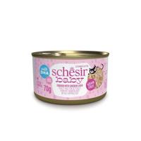 SCHESIR Baby Kip met lever in bouillon - natvoer voor kittens - 70g