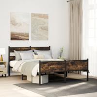 Bedframe zonder matras hout gerookt eikenkleurig 150x200 cm