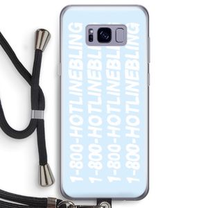 Hotline bling blue: Samsung Galaxy S8 Transparant Hoesje met koord