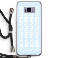Hotline bling blue: Samsung Galaxy S8 Transparant Hoesje met koord