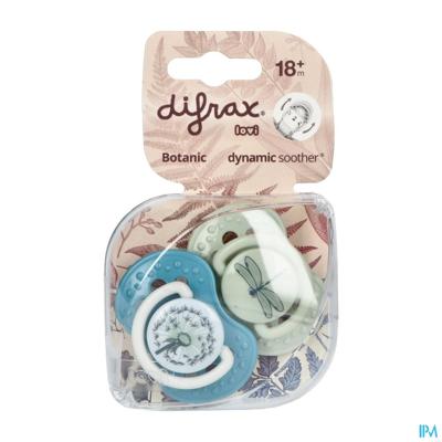 Difrax Fopspeen Dynamic Botanic Blue&green 18m+ 2