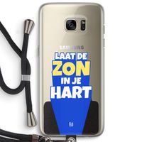 Laat de zon in je hart: Samsung Galaxy S7 Edge Transparant Hoesje met koord