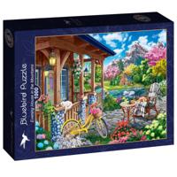 Evening House in the Mountains Puzzel 1000 Stukjes