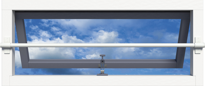 SecuBar wit Twist staal op de dag, L99 cm
