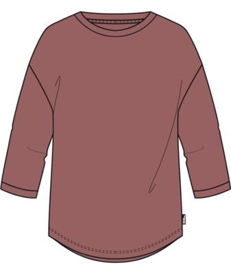 Jack wolfskin Travek 3 4 T-shirt Dames Mineral Red Heather M