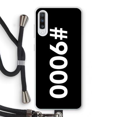 #9000: Samsung Galaxy A70 Transparant Hoesje met koord
