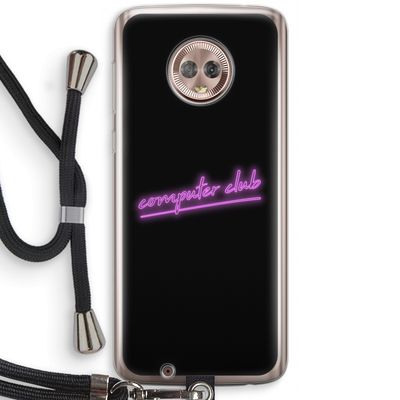 Vice Black: Motorola Moto G6 Transparant Hoesje met koord