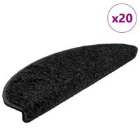 Trapmatten 20 st 65x21x4 cm Zwart Halfrond Groot