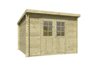 Blokhut Nadia 275x275 Olijfgroen Geimpregneerd - Outdoor life