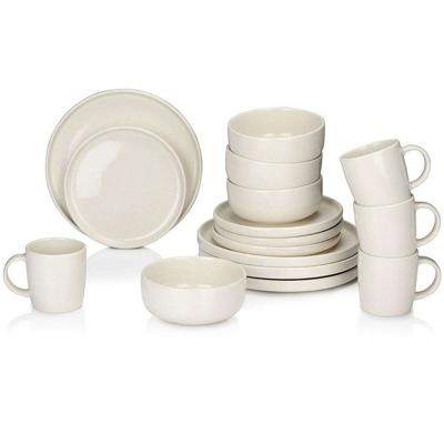 Serviesset Alpina Crème Keramisch 16 Onderdelen (4 Stuks)