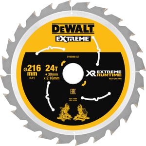 DEWALT Cirkelzaagblad DT99568, 216/30mm zaagblad 24 tanden, voor stationaire cirkelzaag