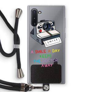 Smile: Samsung Galaxy Note 10 Transparant Hoesje met koord
