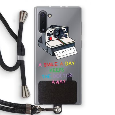Smile: Samsung Galaxy Note 10 Transparant Hoesje met koord