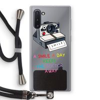 Smile: Samsung Galaxy Note 10 Transparant Hoesje met koord