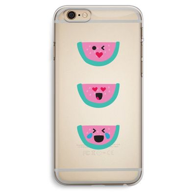 Smiley watermeloen: iPhone 6 Plus / 6S Plus Transparant Hoesje
