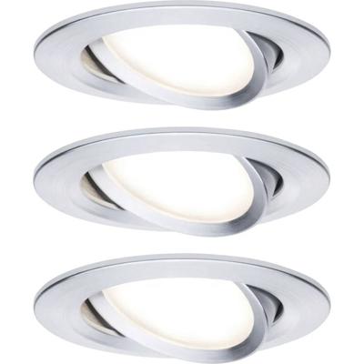 Paulmann 93487 Nova Inbouwlamp Set van 3 stuks LED LED 18 W Aluminium (gedraaid)