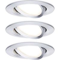 Paulmann 93487 Nova Inbouwlamp Set van 3 stuks LED LED 18 W Aluminium (gedraaid)