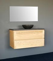 Badkamermeubelset Sanilux Wood Dynasty 100x47x50 cm Massief Eikenhout