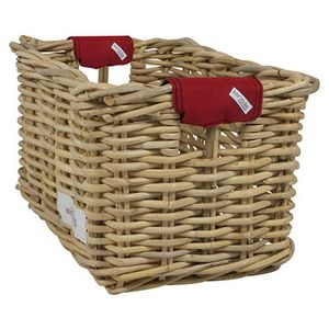 Rieten Fietsmand XL Bright Red Solid naturel