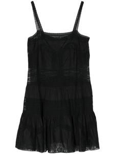 ZIMMERMANN robe courte Halliday bordée de dentelle - Noir