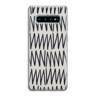 Marrakech Zigzag: Samsung Galaxy S10 Plus Transparant Hoesje