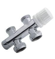 Riko thermostatisch 3/4 onderblok recht chroom