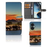 OnePlus Nord CE 3 Lite | Telefoonhoesje | Met pasjeshouder | Olifanten