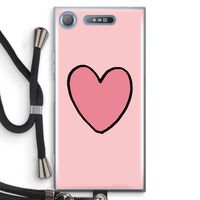 Hartje: Sony Xperia XZ1 Transparant Hoesje met koord