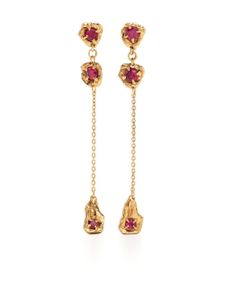 LOVENESS LEE boucles d'oreilles pendantes Naha serties de rubis