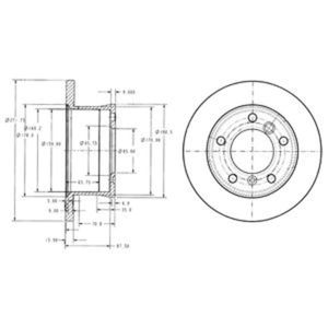 Delphi Diesel Remschijf BG3237C