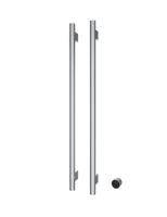 Hotbath &MORE set van 2 rails RARV135 ROUND135 cm met separate schakelaar en inbouw element Chroom (RARV135-2CR)