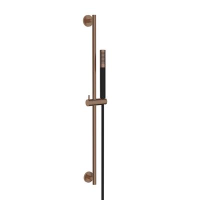 Glijstang set Wiesbaden UniMatch | 75 cm | Incl.Handdouche en Doucheslang | Messing | Rond | Brons koper/mat zwart