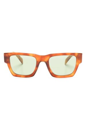 Prada Eyewear lunettes de soleil rectangulaires Symbole - Marron