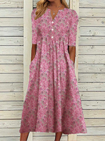 Casual Floral Dress - thumbnail