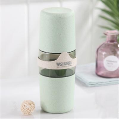 Draagbare handdoek tandenborstel houder geval buiten reizen camping tandpasta multi Cap opbergkoffer (groen)