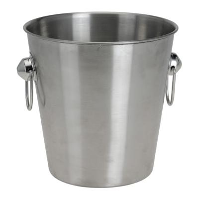 Excellent Houseware ijsemmer - 3L - zilver - RVS - D20 cm - champagnekoeler/ijsbucket