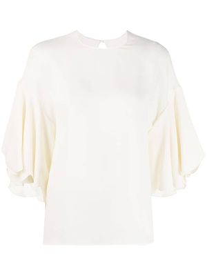 Valentino Garavani blouse à manches volantées - Blanc