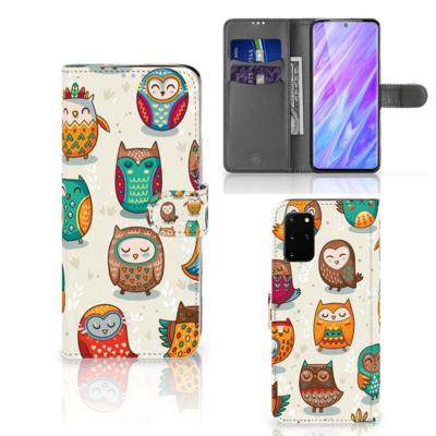 Samsung Galaxy S20 Plus | Telefoonhoesje | Met pasjeshouder | Vrolijke Uilen