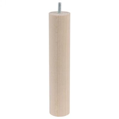 Meubelpoot rond Ø 5 cm en hoogte 25 cm van massief hout (M10)