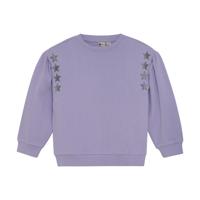 Daily7 winter sweater meisjes - paars - borduursel op mouw