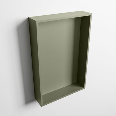 MONDIAZ EASY Nis 44,5x29,5cm in solid surface kleur Army | Army. 1 vak geschikt voor in- of opbouw