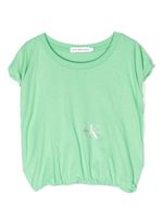 Calvin Klein Kids t-shirt élastiqué à logo imprimé - Vert