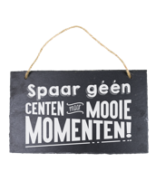 Leisteen Spaar geen centen maar mooie momenten!