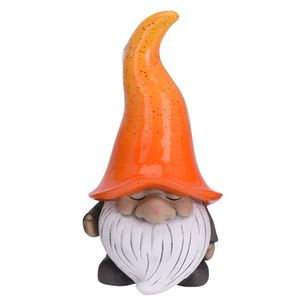 Tuinkabouter gnoom met oranje muts 23 cm