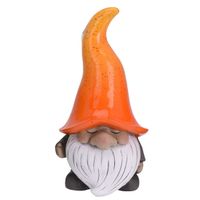Tuinkabouter gnoom met oranje muts 23 cm