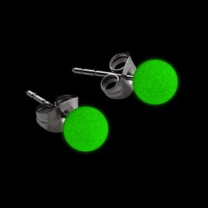 "Glow in the Dark" Ear Studs Chirurgisch staal 316L/Acryl Oorbellen