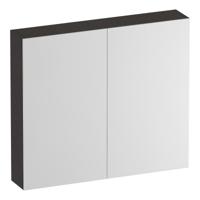 Brauer Impress Spiegelkast 80 cm - zonder Verlichting - Met 2 Dubbelzijdige Spiegeldeuren - Timber Anthracite