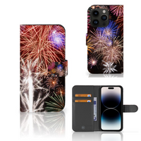 iPhone 15 Pro Wallet Case met Pasjes Vuurwerk