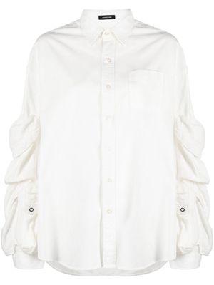 R13 chemise à poches cargo - Blanc