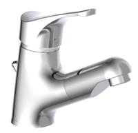 Ngk Schutte attica ééngreepsmeraan wastafel met uittrekbrare mousseur | chroom 22150